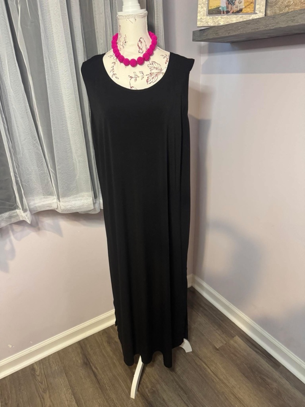 Coldwater Creek Black Sleeveless Maxi Dress